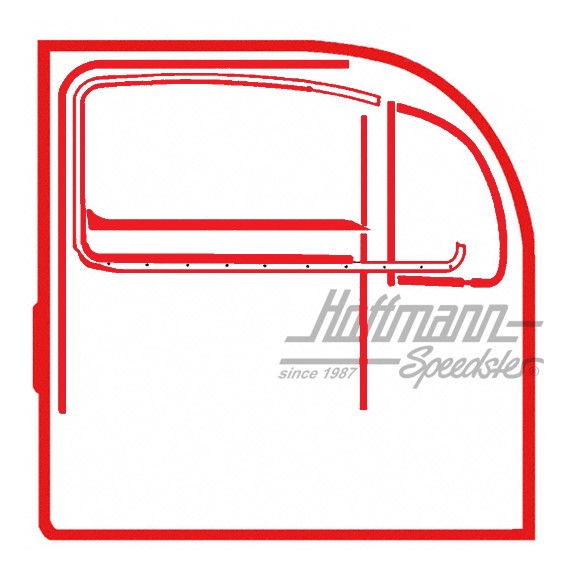 Türdichtung-Set, Limousine, 8.68-, links Türdichtung-Set, Limousine, 8.68-, links
