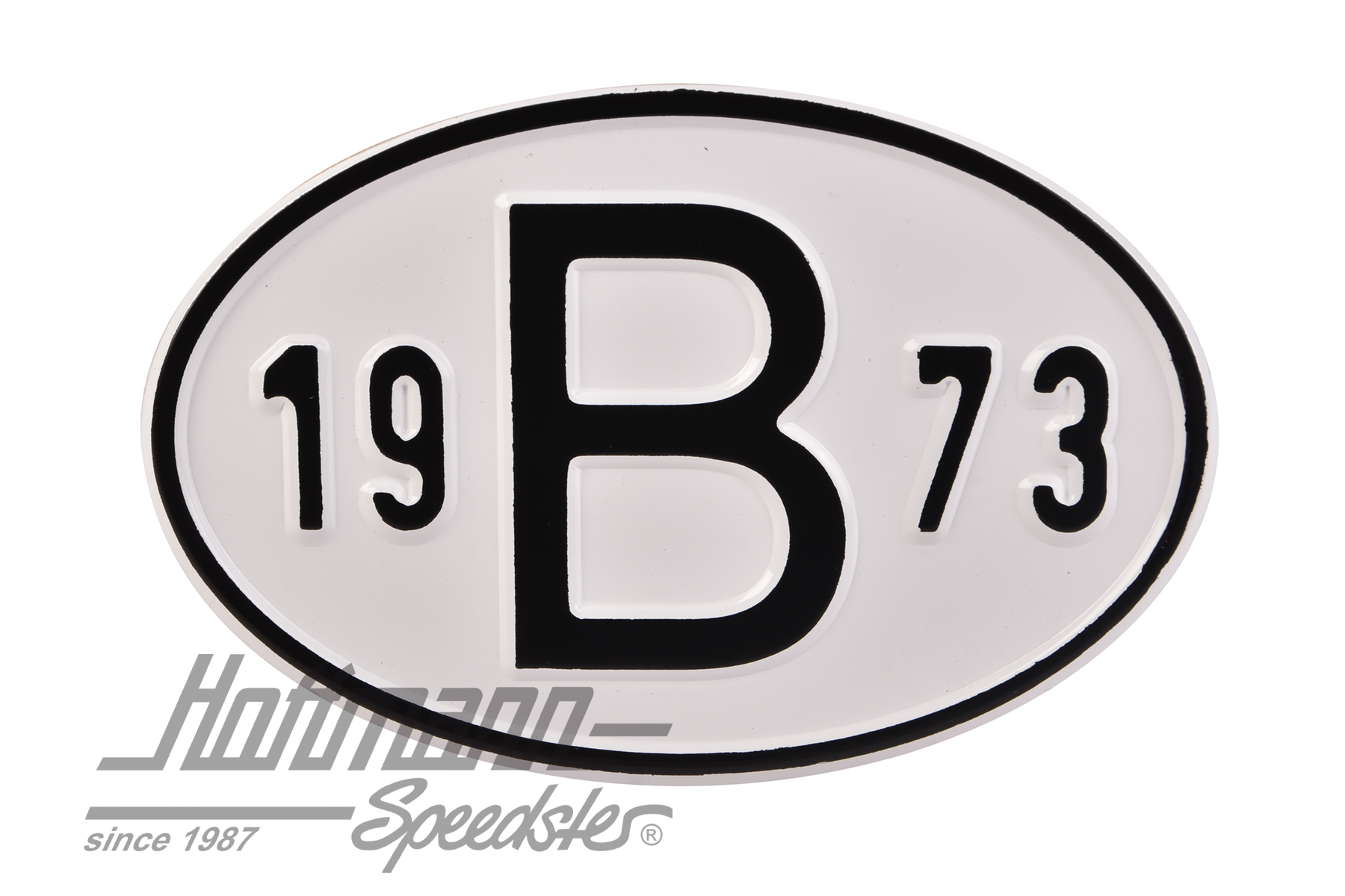 Nationalitätsschild "B", "1973", Alu