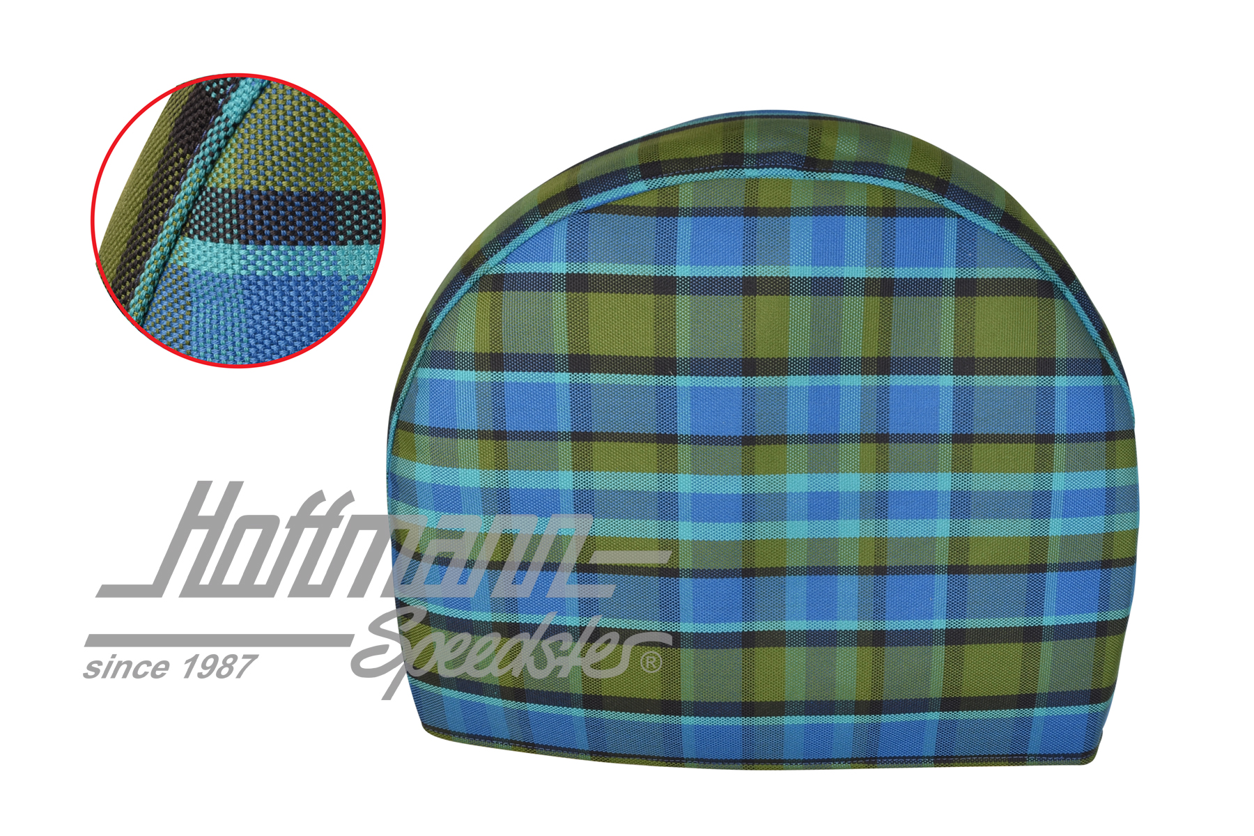 Resereveradabdeckung, Westfalia blau/grü