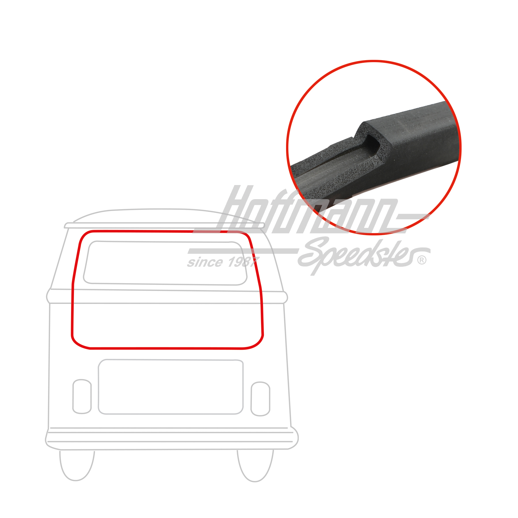 Heckklappendichtung, Bus T2, 71-79, Eco Heckklappendichtung, Bus T2, 71-79, Eco