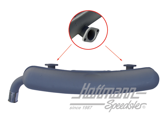 Auspufftopf, Stahlblech, 1x60mm, 66-73 Auspufftopf, Stahlblech, 1x60mm, 66-73