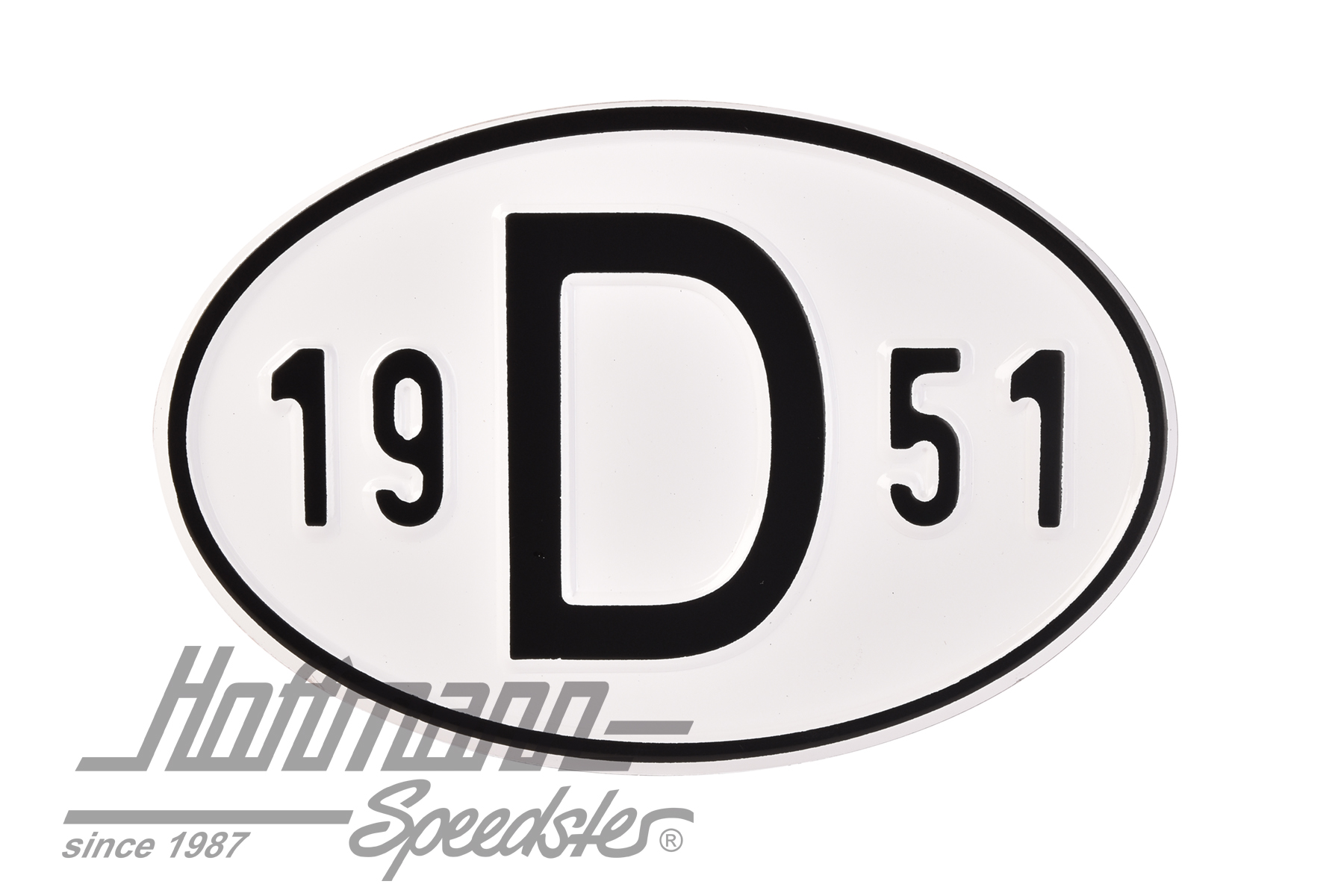 Nationalitätsschild "D", "1951", Alu