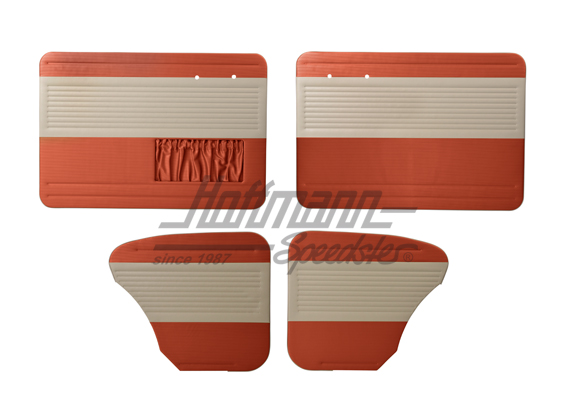 Tür- und Seitenverkleidungen, Limousine, 55-64, altweiß/altrot Tür- und Seitenverkleidungen, Limousine, 55-64, altweiß/altrot