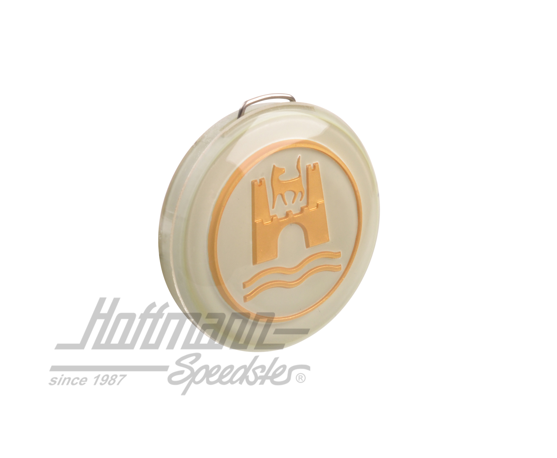 Hupenknopf, grau/gold, 8.59-