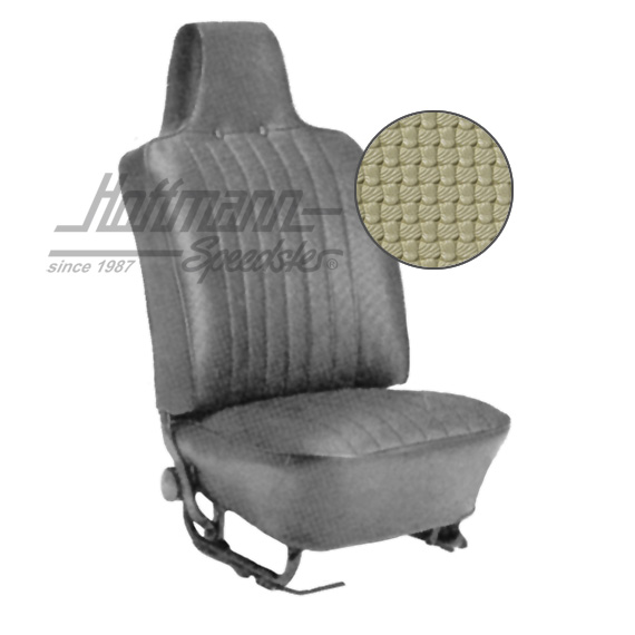 Sitzbezüge, Cabrio, 69-72, Korbmuster, beige