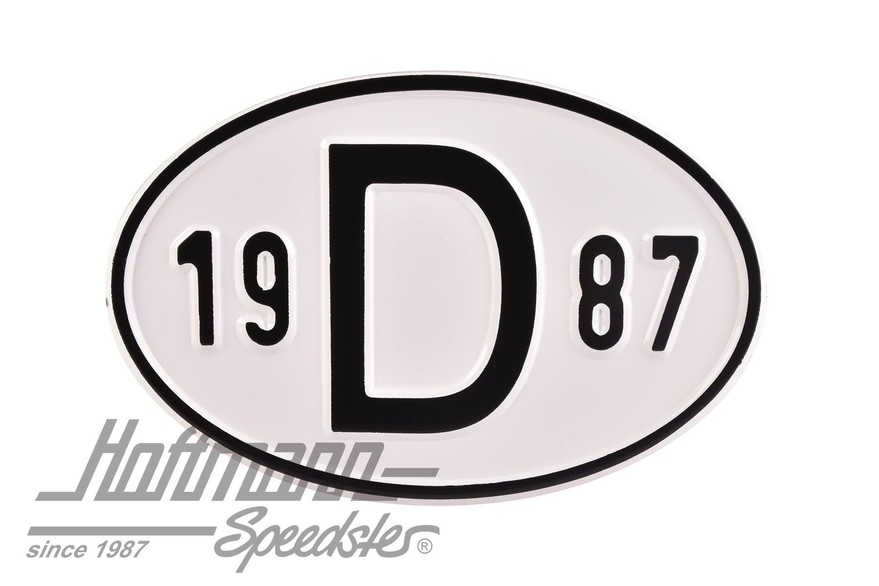 Nationalitätsschild "D", "1987", Alu