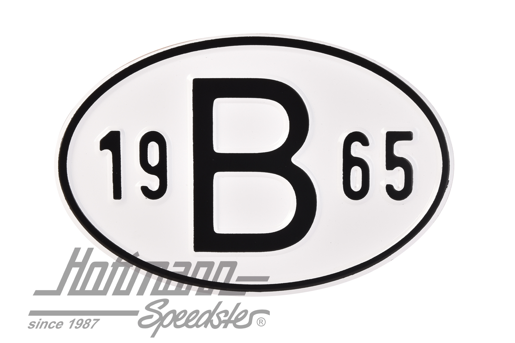 Nationalitätsschild "B", "1965", Alu
