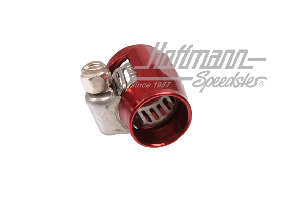 Schlauchschelle Spezial,Alu rot, 21-25mm