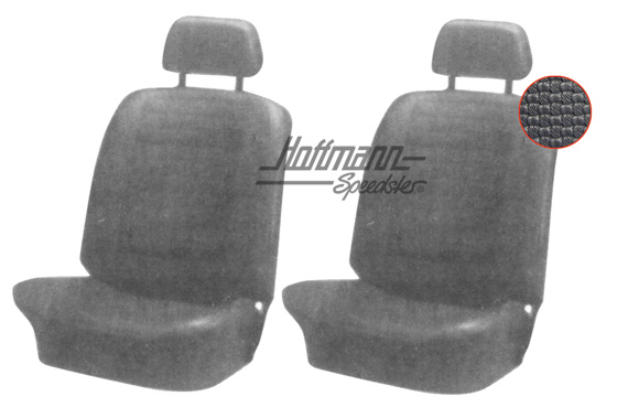 Sitzbezüge, Karmann, vorne,71-74,schwarz