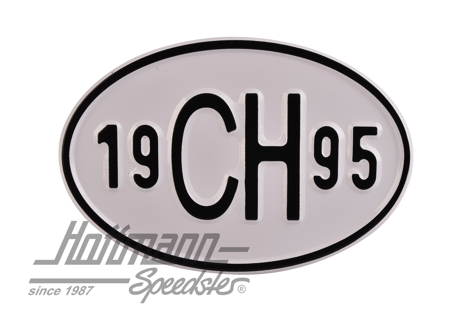 Nationalitätsschild "CH", "1995", Alu