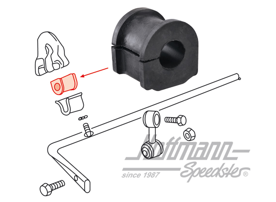 Gummilager, Stabilisator, V/H, 20mm Gummilager, Stabilisator, V/H, 20mm