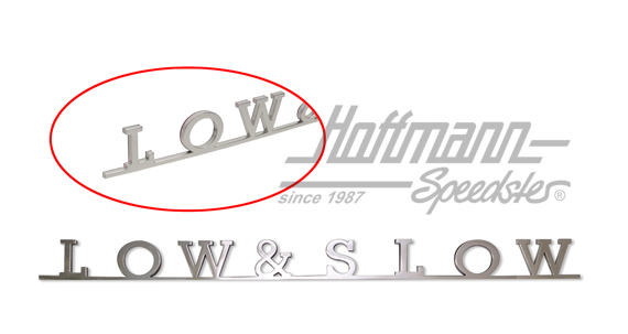 Schriftzug, Bus T1/T2, LOW & SLOW