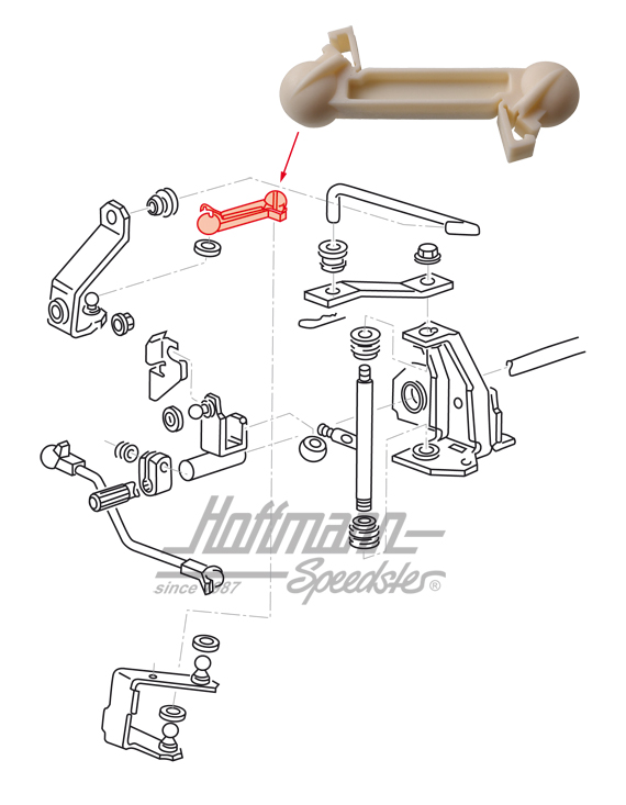 Schaltstange, kurz/vorne, 4-Gang Schaltstange, kurz/vorne, 4-Gang