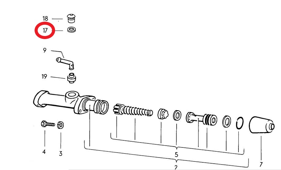 Scheibe für Gummidichtung, Kniestück, HBZ, 4/16mm Scheibe für Gummidichtung, Kniestück, HBZ, 4/16mm