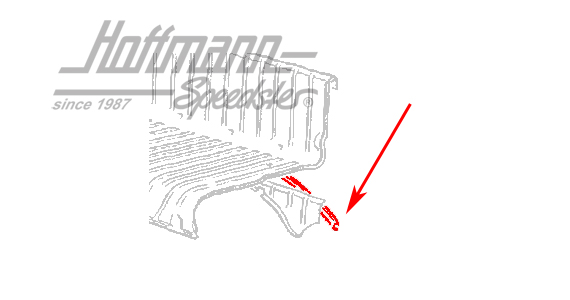 Schiene, Motordichtung, links Schiene, Motordichtung, links