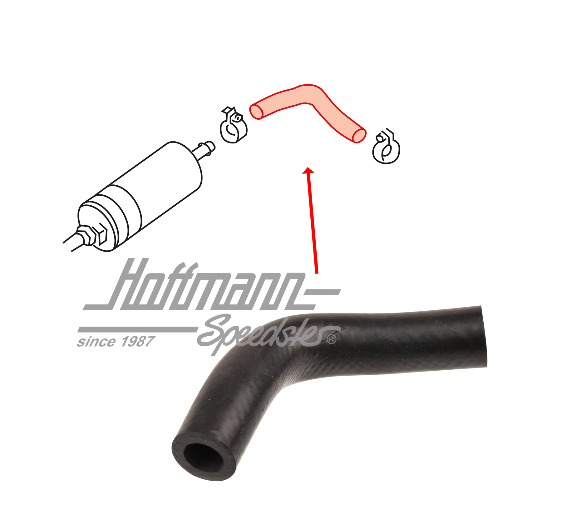 Schlauch, Benzinpumpe/Druckspeicher, GTI