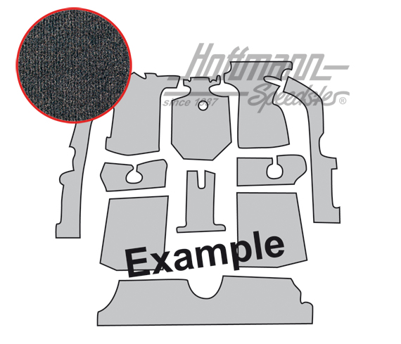 Teppichsatz, Golf Cabrio,79-93,schwarz Teppichsatz, Golf Cabrio,79-93,schwarz