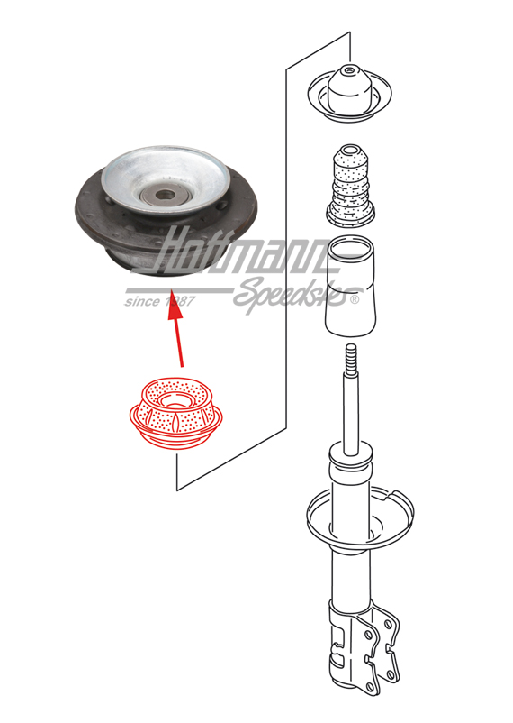 Federbeinlager, oben, Golf 2/Golf 3 Federbeinlager, oben, Golf 2/Golf 3
