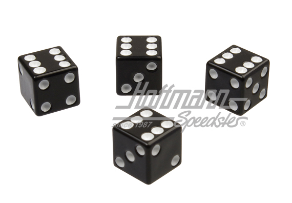 Ventil-Caps, Würfel, schwarz