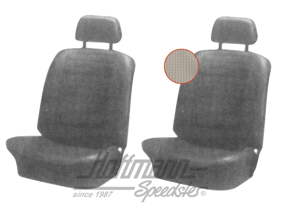 Sitzbezüge, Karmann, vorne,71-74,altweiß