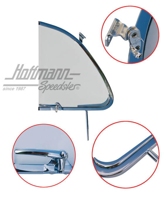 Drehfenster, kpl., klar, 55-64, links Drehfenster, kpl., klar, 55-64, links