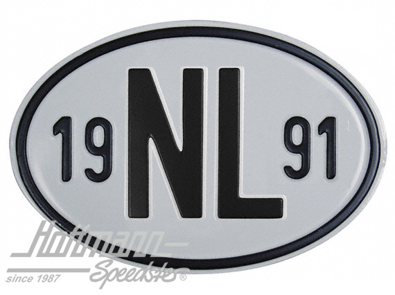 Nationalitätsschild "NL", "1991", Alu