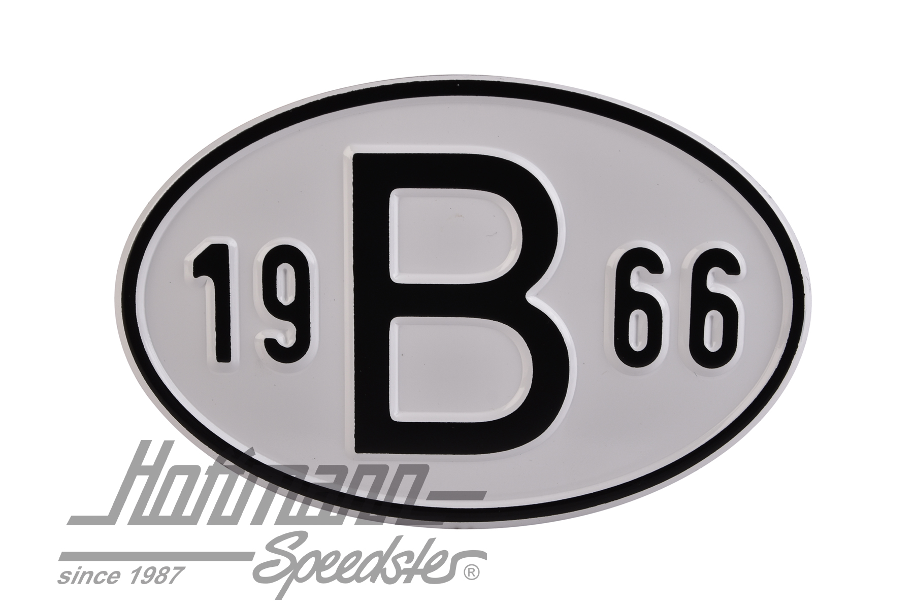 Nationalitätsschild "B", "1966", Alu