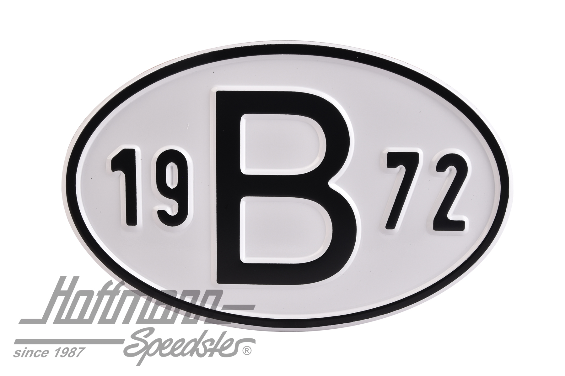 Nationalitätsschild "B", "1972", Alu