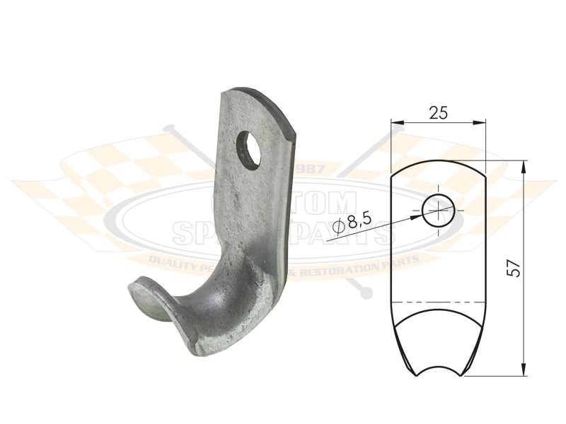 Aufhänger für Gummihalter, 57mm Aufhänger für Gummihalter, 57mm