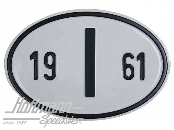 Nationalitätsschild "I", "1961", Alu
