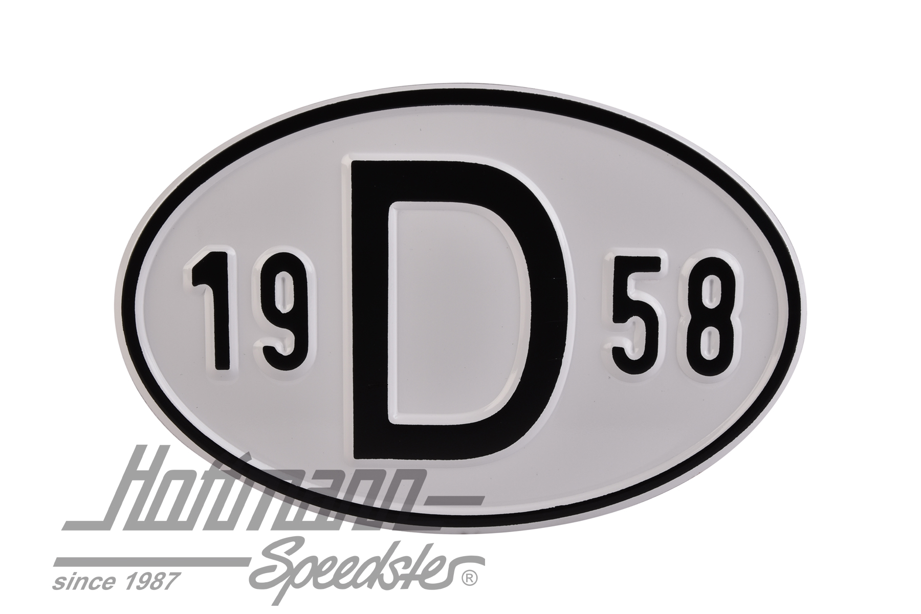 Nationalitätsschild "D", "1958", Alu