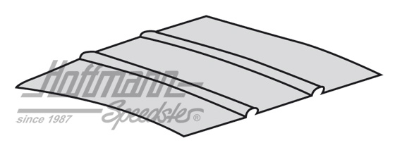 Himmel, Bus T1/T2, Doppelkabine, 64-74, perforiert, schwarz Himmel, Bus T1/T2, Doppelkabine, 64-74, perforiert, schwarz