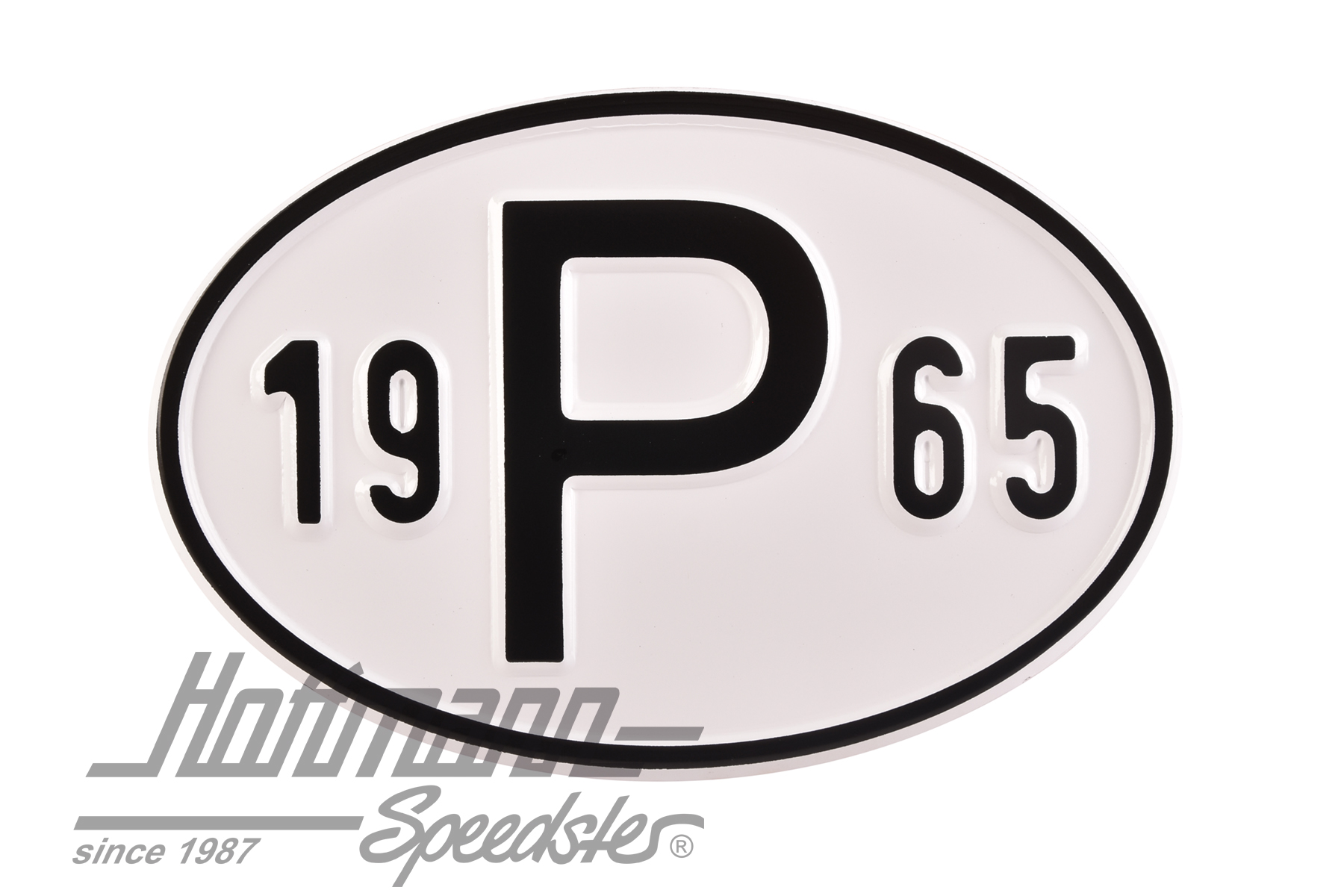 Nationalitätsschild "P", "1965", Alu