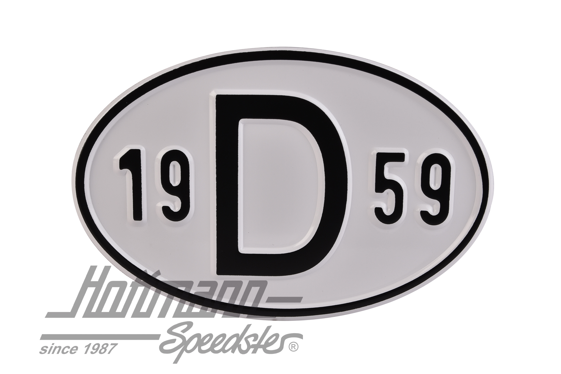 Nationalitätsschild "D", "1959", Alu