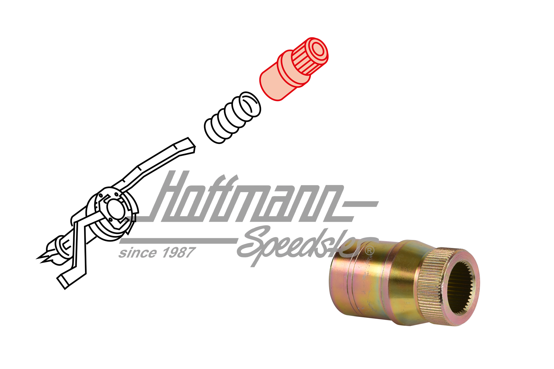 Adapter, Lenkrohr/Lenkrad, 45mm