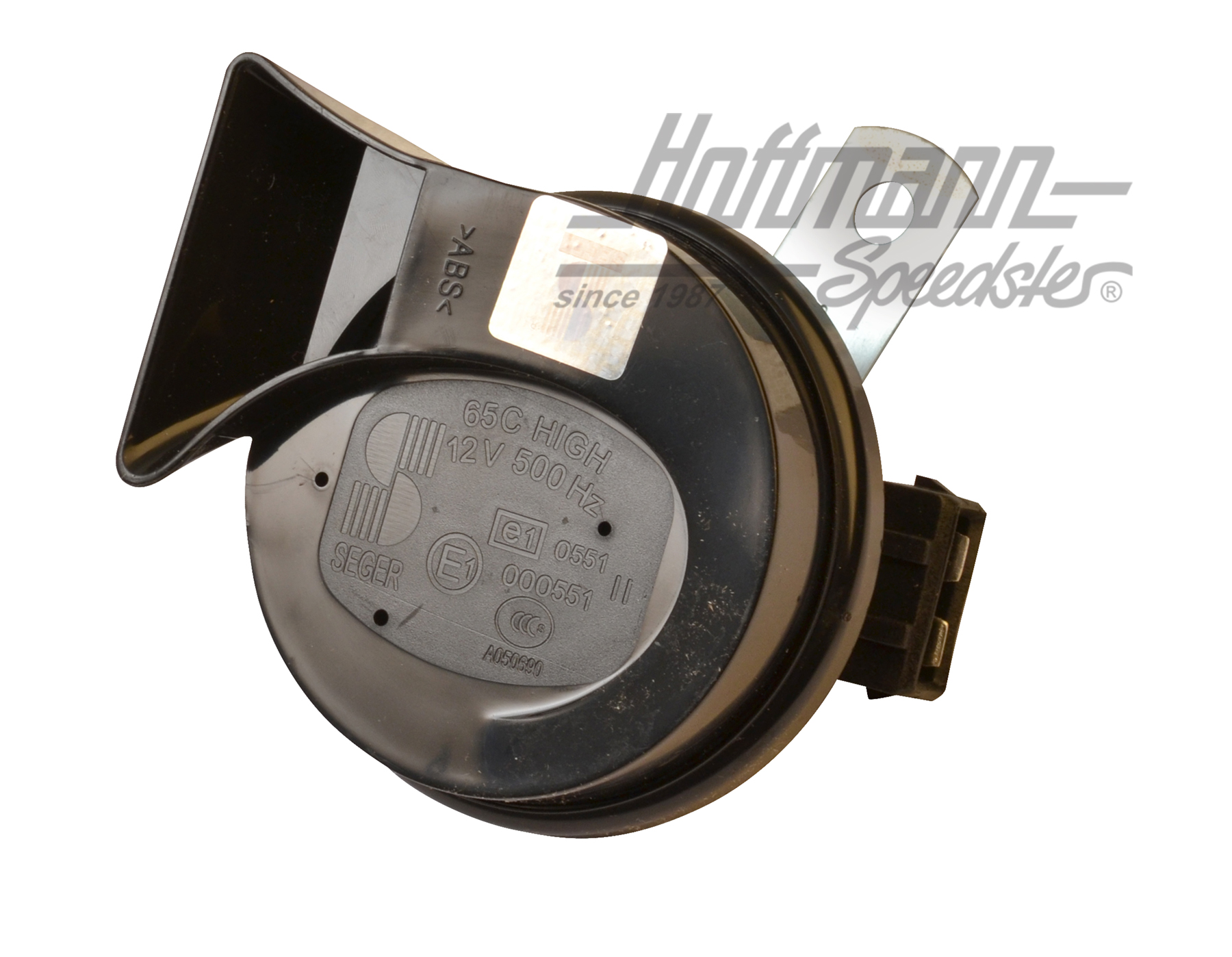 Elektro-Fanfare, schwarz, Hochton 500Hz Elektro-Fanfare, schwarz, Hochton 500Hz