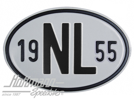 Nationalitätsschild "NL", "1955", Alu