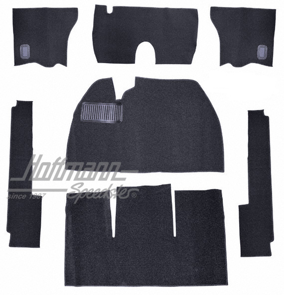 Teppichsatz für Limousine, Velour schwarz, 8.53-7.57