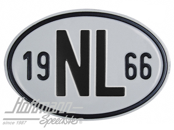 Nationalitätsschild "NL", "1966", Alu
