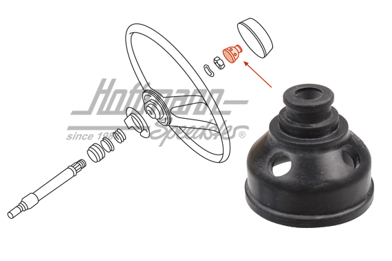 Kappe, unter Hupenknopf, 356/911/914