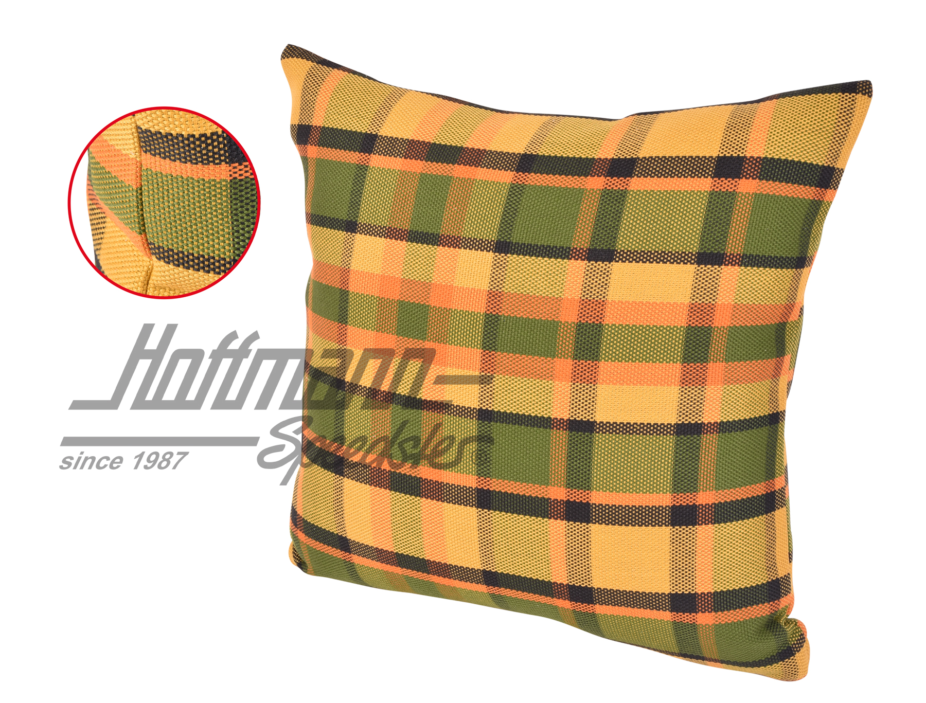 Kissen, Westfalia, gelb/orange, 39x39cm