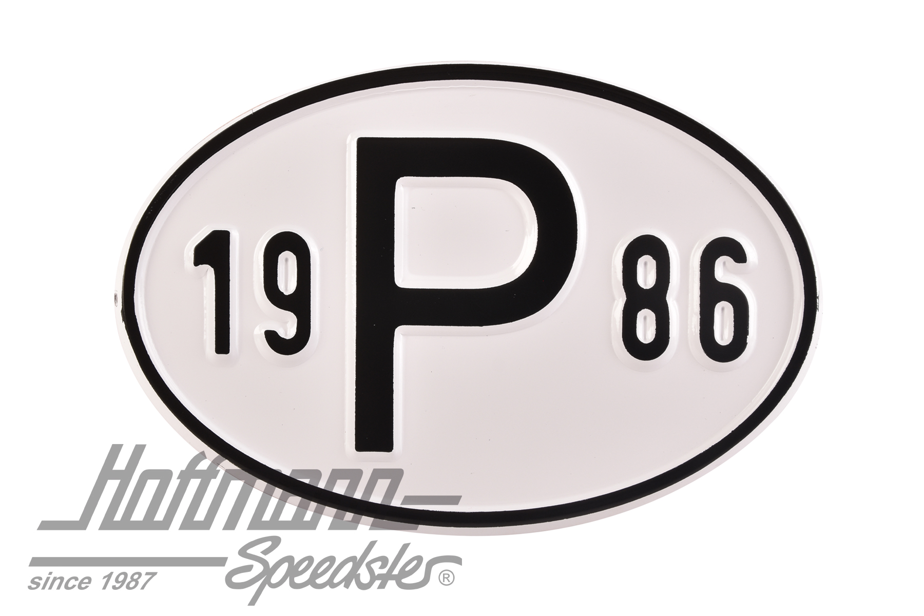 Nationalitätsschild "P", "1986", Alu