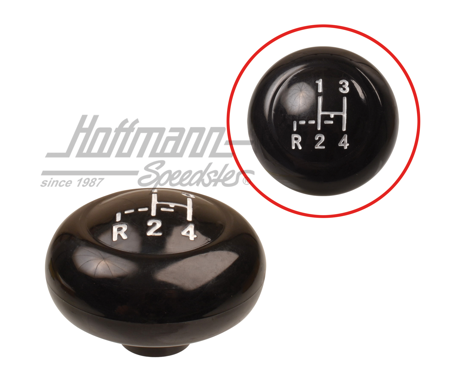 Schaltknauf, 10mm, Schaltschema, schwarz