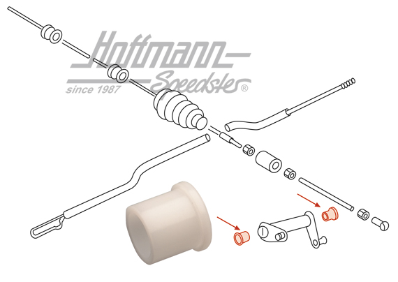 Buchse, Umlenkhebel Gasgestänge, 356/911 Buchse, Umlenkhebel Gasgestänge, 356/911