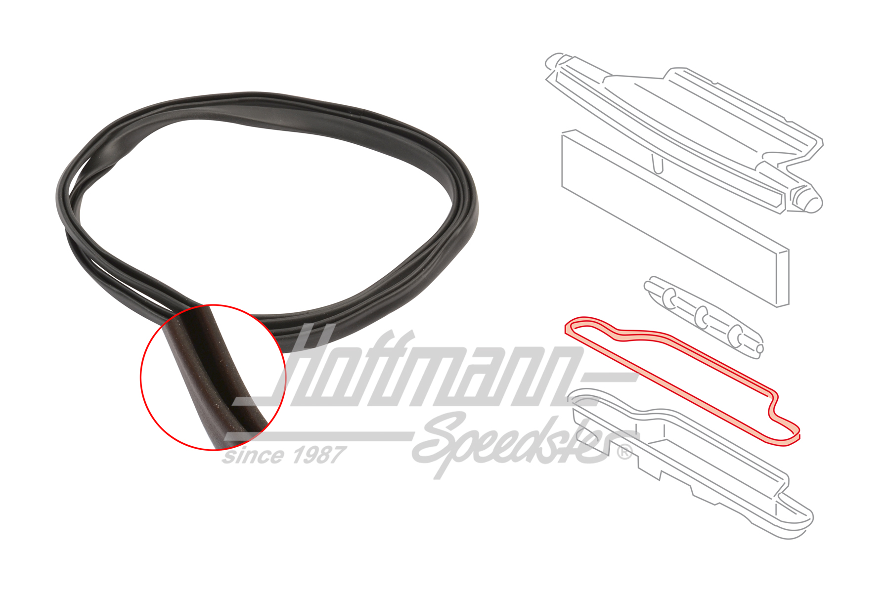 Dichtung, Frischluftkasten, unten, 65-68 Dichtung, Frischluftkasten, unten, 65-68