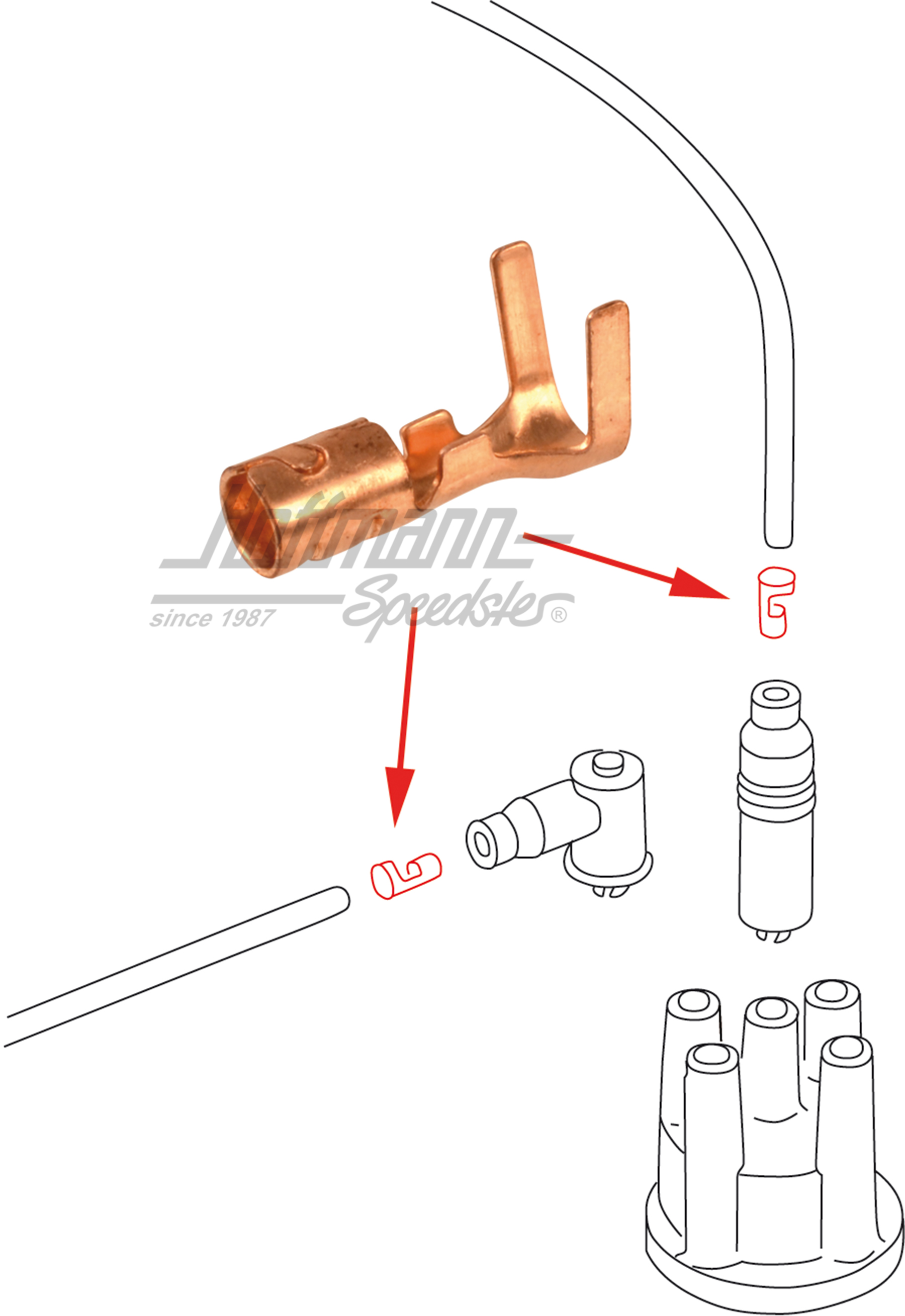 Stecker, Zündleitung/Kerzenstecker Stecker, Zündleitung/Kerzenstecker