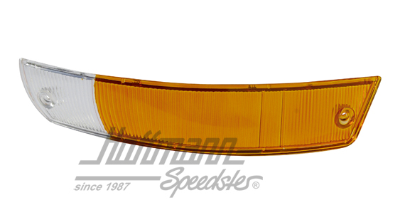 Blinkerglas, gelb/weiß, 911/912, 65-68, rechts