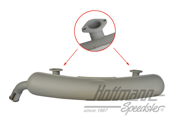 Auspuff, Stahlblech, 1x60mm, 73-75 Auspuff, Stahlblech, 1x60mm, 73-75