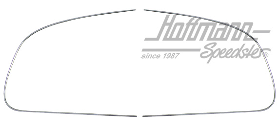 Zierrahmen Alu, Frontscheibe, 8.64- Zierrahmen Alu, Frontscheibe, 8.64-