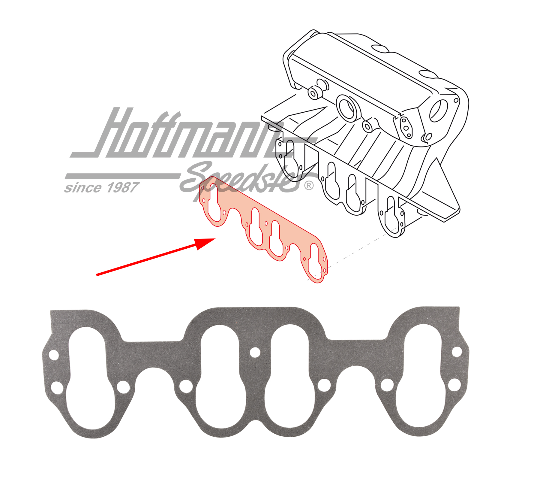 Dichtung, Saugstutzen, 2.0, Benziner Dichtung, Saugstutzen, 2.0, Benziner